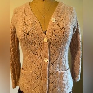 Saks Fifth Avenue Pink Cashmere Cardigan